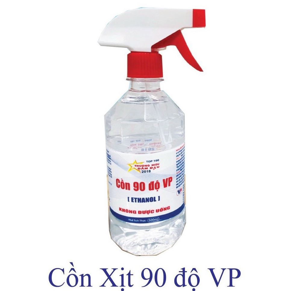 Cồn sát khuẩn 90 độ Vĩnh Phúc có vòi xịt 500ml hoặc 1000ml