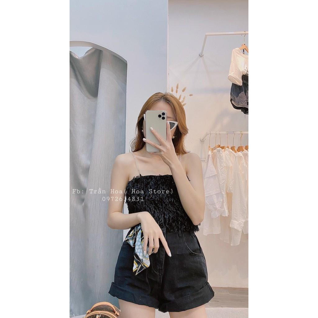 Áo 2 dây lông dây ngọc QC hot hit