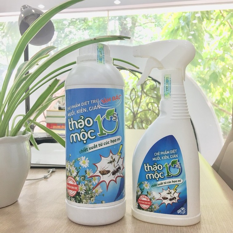 Chai Thảo mộc 10s đậm đặc dung tích 1 lít  diệt ruồi muỗi kiến gián và các loại côn trùng  - sản phẩm sử dụng an toàn cho môi trường và con người
