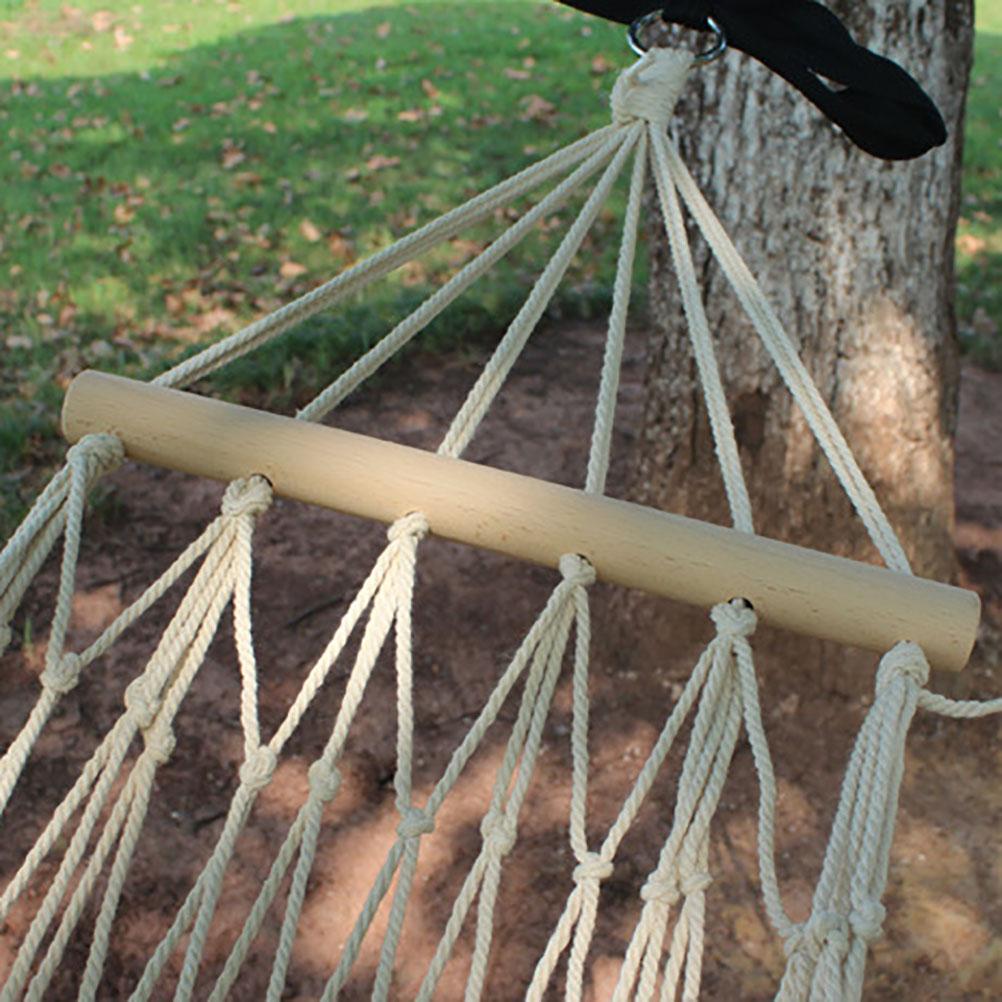 Võng Đu Treo Ghế Ngoài Trời Hiên Nhà Bãi Biển Truyền Thống Cotton Dây Xách Tay Với Túi Sắp Xếp Sân Đá Giường