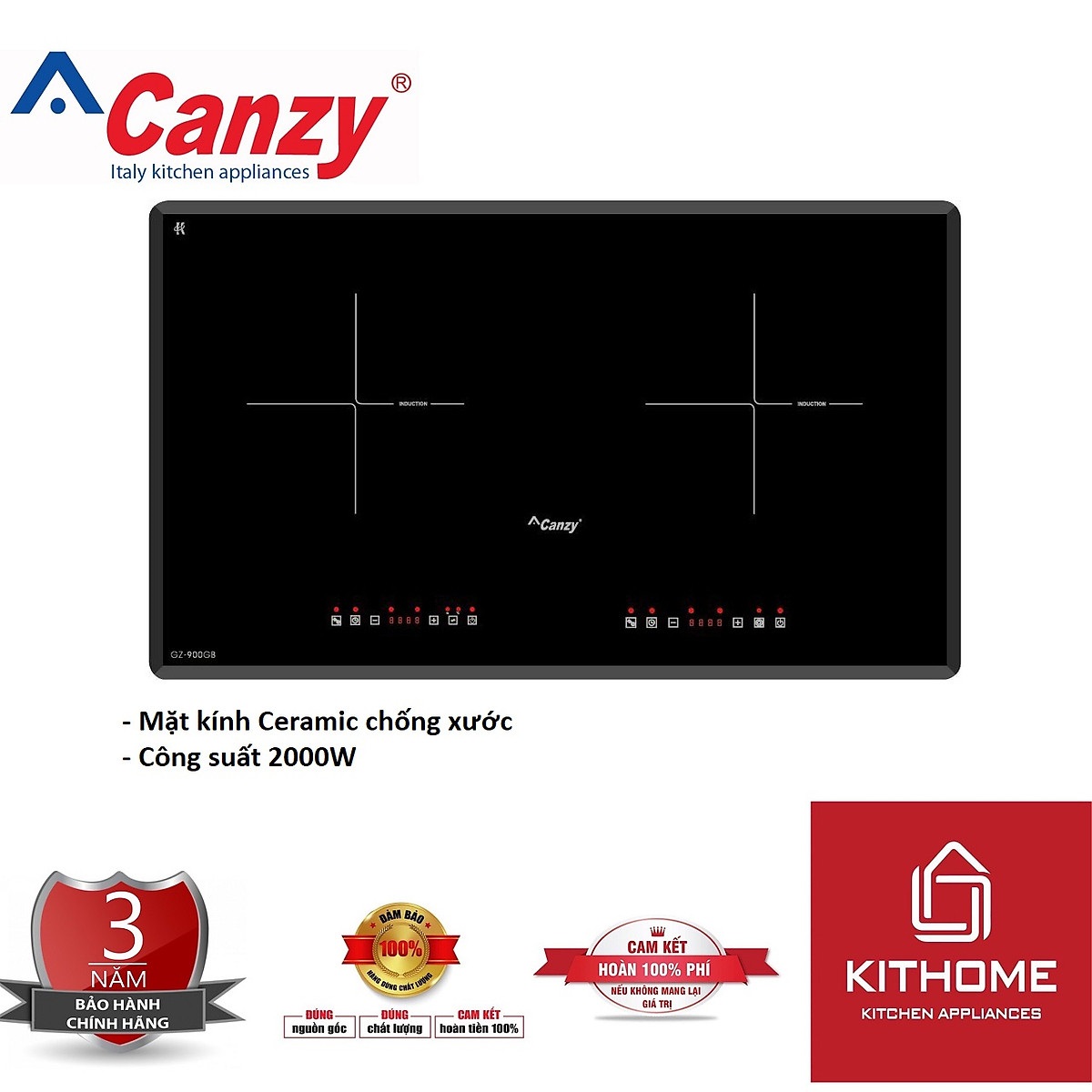 Bếp Từ CANZY 900GB - Hàng Chính Hãng