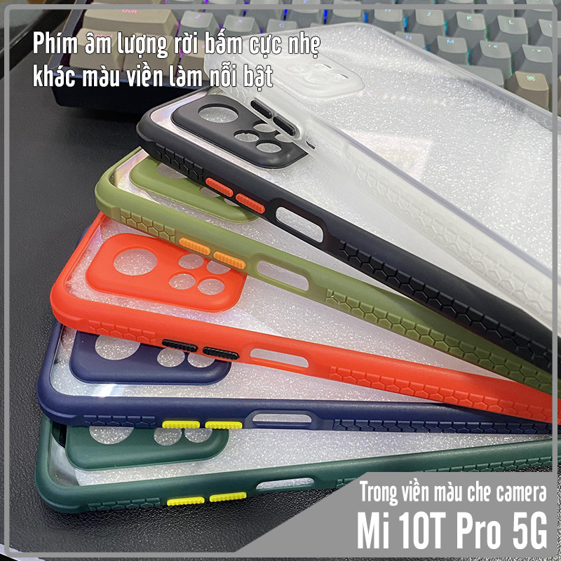 Ốp lưng cho Xiaomi Mi 10T Pro - Redmi K30S trong viền màu che camera 4 Gốc chống sốc