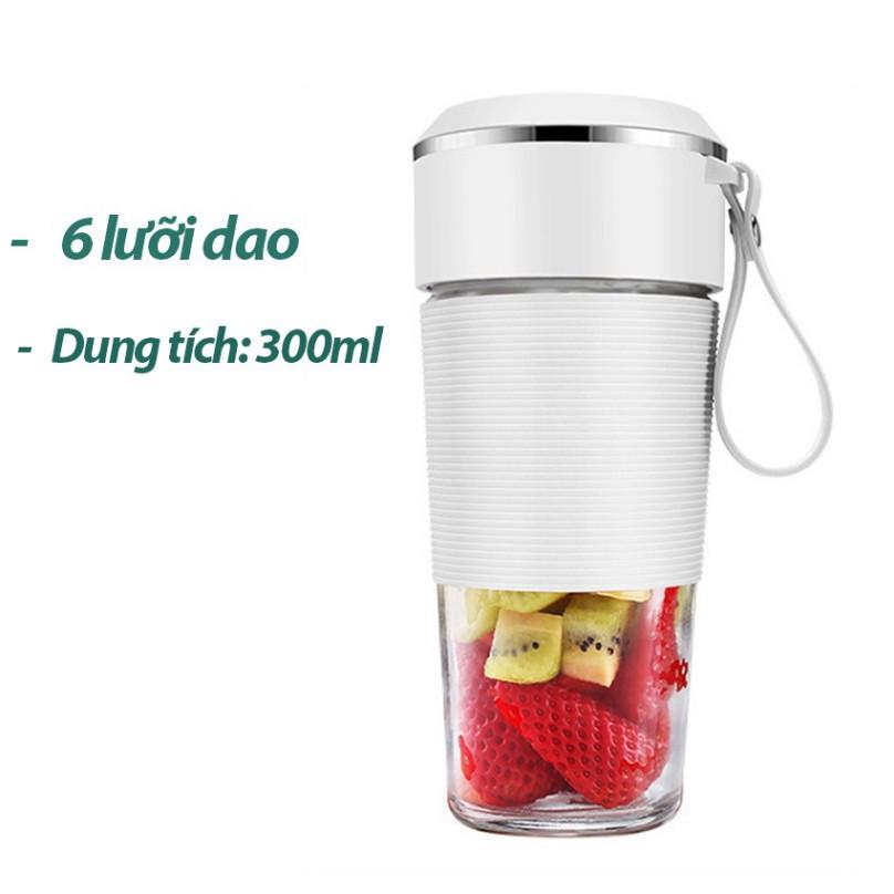 Máy Xay Sinh Tố Cầm Tay Mini. Máy Xay Trái Cây Đa Năng 6 lưỡi JUICER. BH 6T