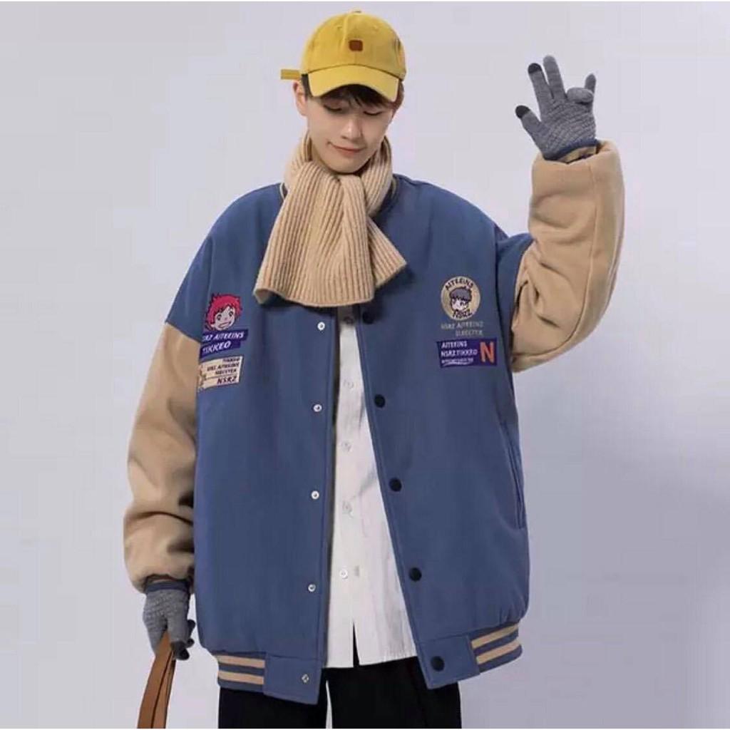 Áo khoác bomber thêu AITEEINS đứa trẻ unisex Kun shop