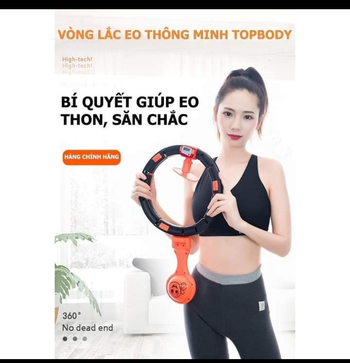 VÒNG LẮC EO THÔNG MINH  HULA HOP - giảm mỡ bụng, điều hòa nhịp tim, massage, giảm béo.