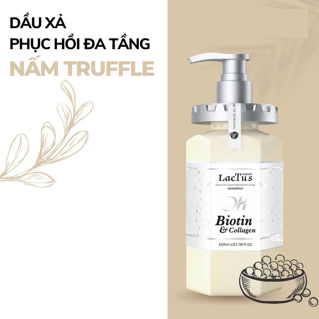 Dầu xả biotin Lactus season giảm tóc gãy rụng, giảm gàu, dầu thừa và bã nhờn 650ml