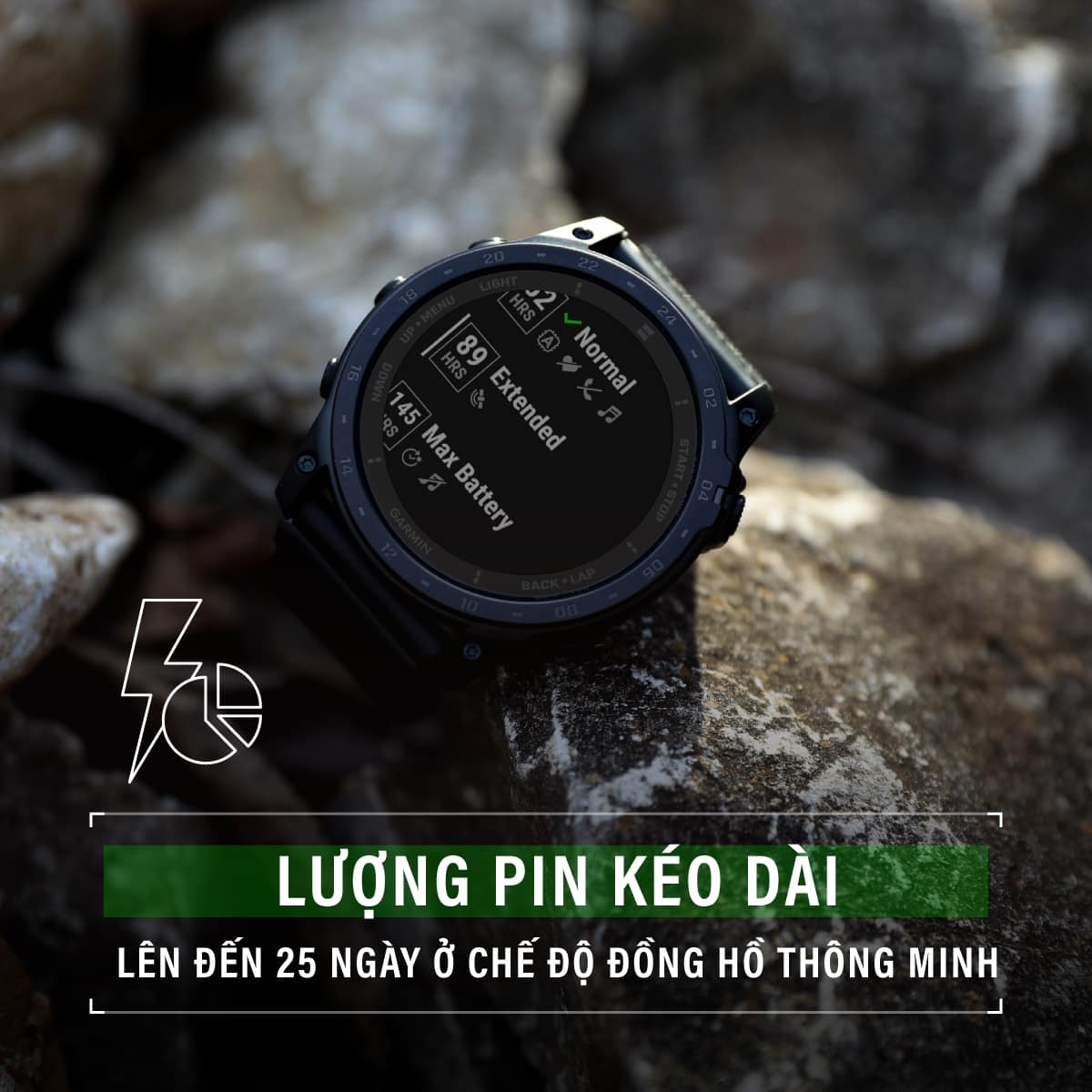 Đồng hồ thông minh Garmin tactix 7 (51 mm) AMOLED Edition - Hàng chính hãng