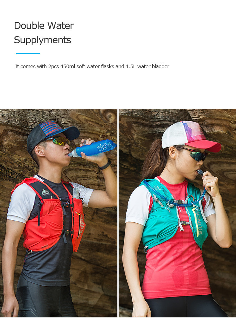 Balo/ Vest Nước Chạy Bộ, Chạy Trail Aonijie C962 - Co Giãn 4 Chiều, Ôm Sát