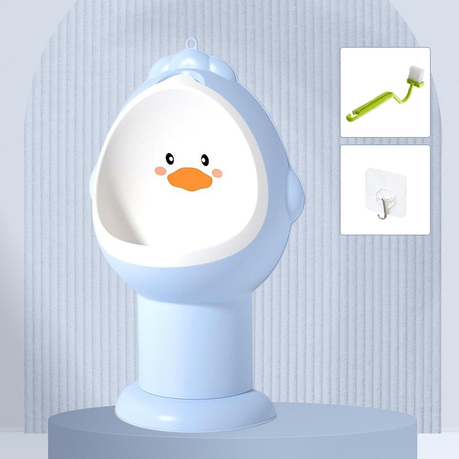 Children Stand Vertical Urinal Portable with Cleaning Brush for Bathroom