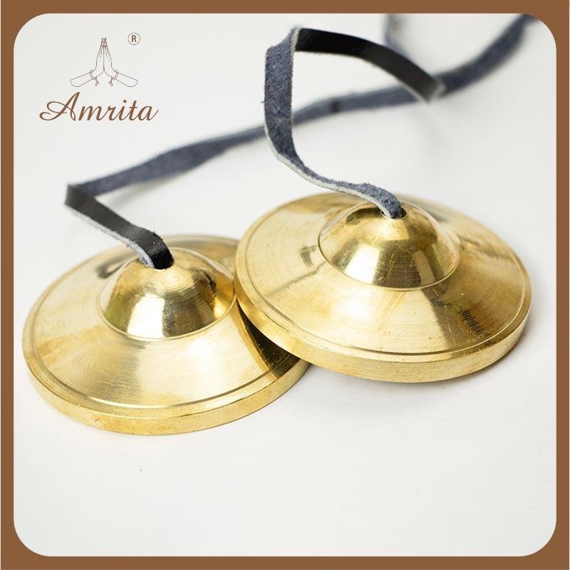 CHẬP CHENG ĐỒNG NEPAL CÚNG DƯỜNG ÂM THANH Vỏ Đựng Chập Cheng-Chũm Chọe - Chuông Đồng Tingsha Cymbals - Tingsha Amrita