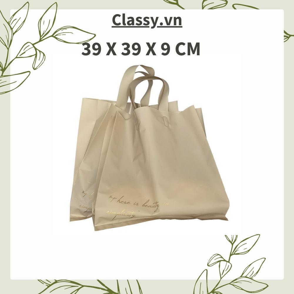 Classy Túi quai xách nhựa hoa trà chất lượng, đi shopping, làm quà tặng T1482 - T148439 X 39 X 9 CM