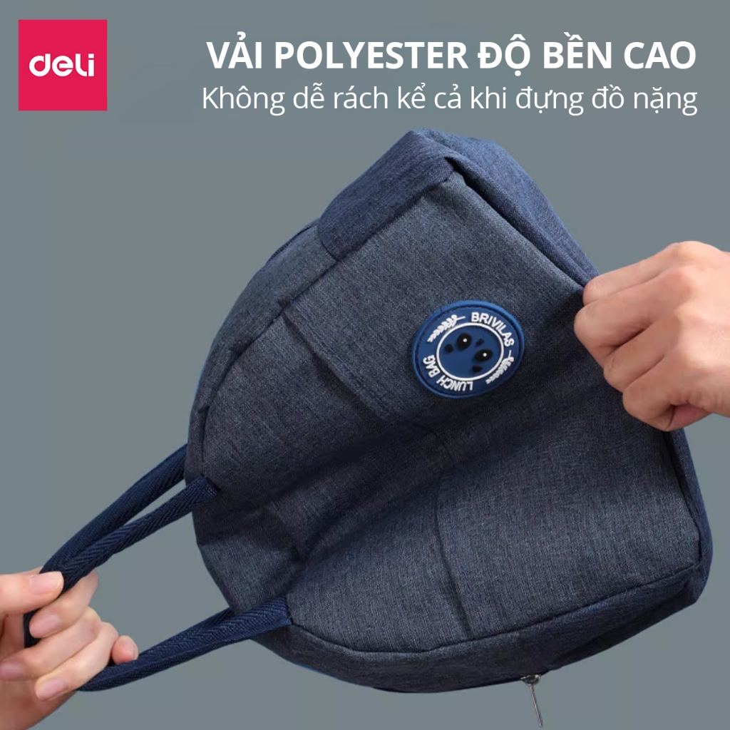 Túi Đựng Hộp Cơm Deli - Giữ Nhiệt Chống Thấm Nước, Túi Giữ Nhiệt Đựng Hộp Cơm Trưa Văn Phòng Quai Cầm Chắc Chắn Học Sinh Sinh Viên