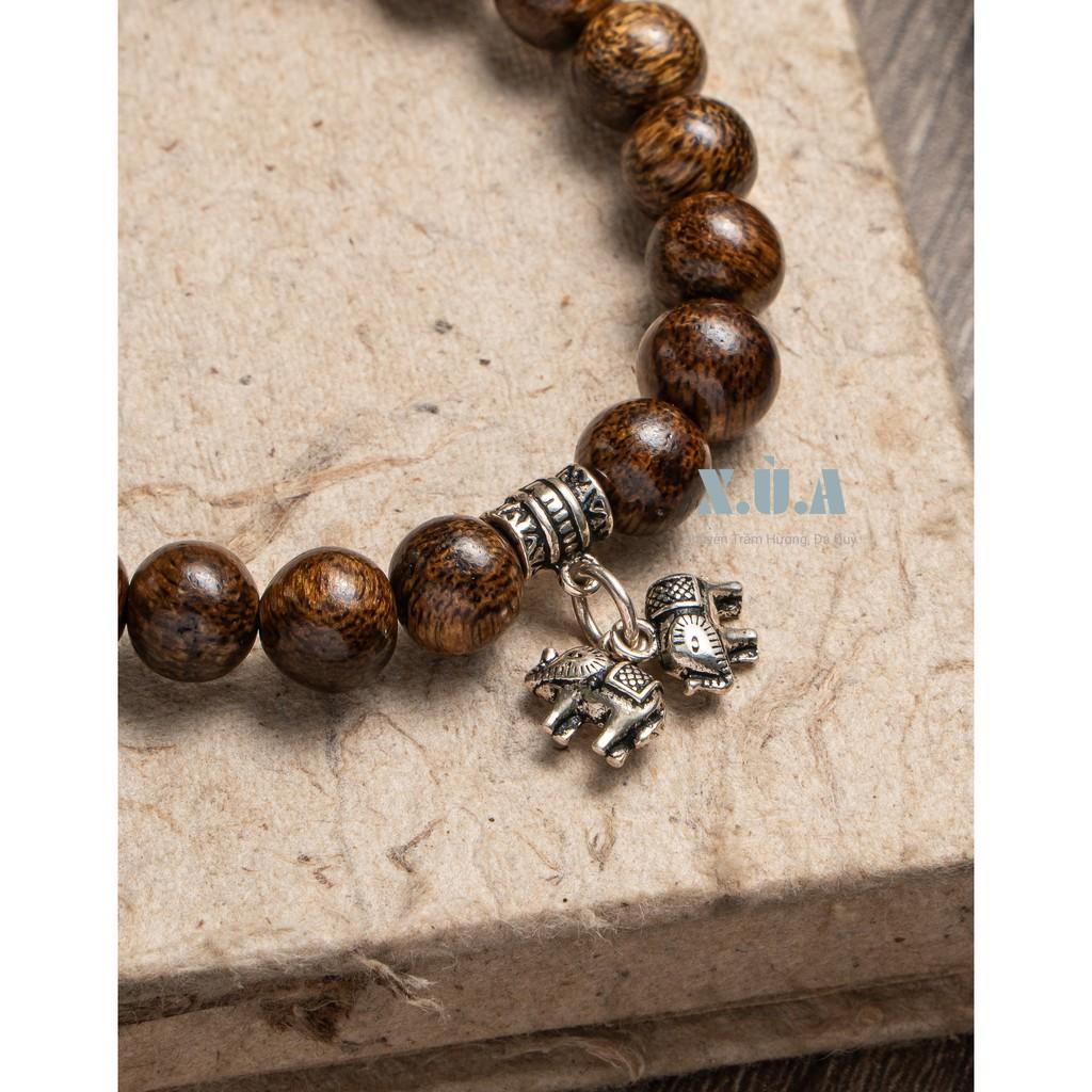 Vòng Tay Trầm Hương Đính Charm XUA108 Tuyệt Đẹp || Thu Hút May Mắn