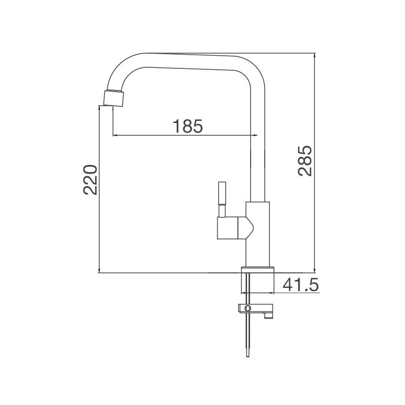 Vòi Rửa Chén Malloca K-115 XFIT - 1 Nguồn Nước Lạnh - Chất Liệu Inox 304 - Hàng Chính Hãng