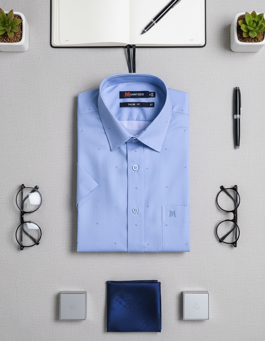 Áo sơ mi tay ngắn Khatoco (size S-2XL)