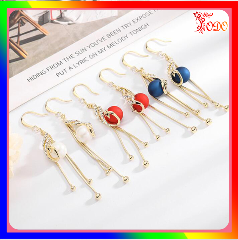 Bông tai nữ xinh xắn kiểu dáng lấp lánh phong cách đơn giản RW822 thích hợp đi đám cưới  - [Thời Trang ToDo]