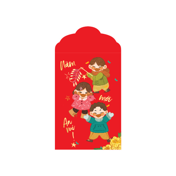 Combo 50 cái bao lì xì nhỏ + tặng 20 cái thẻ treo cành mai/đào -BLX03