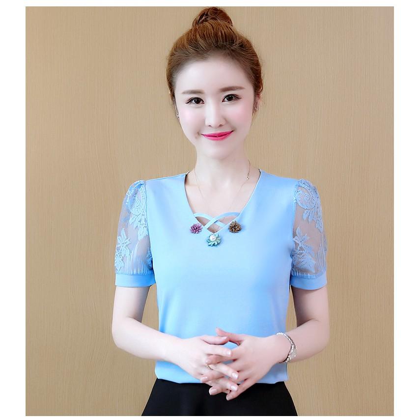 Áo sơ mi công sở trung niên_ áo nữ trung niên sang trọng