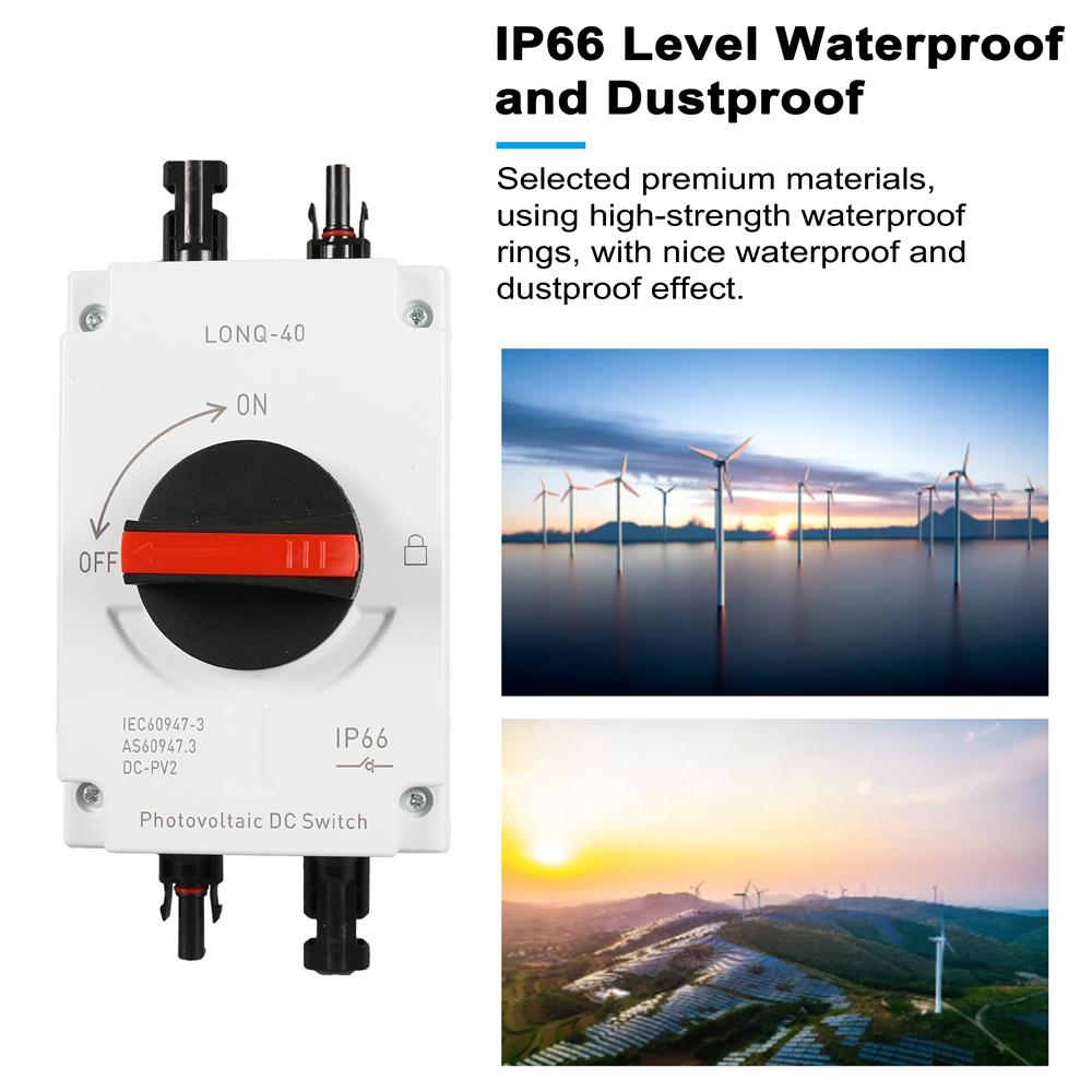 32A 4P PV Direct Current Disconnect Switch Outdoor Dustproof and Waterproof Transfer Switch IP66 Photovoltaic Direct Current Switch