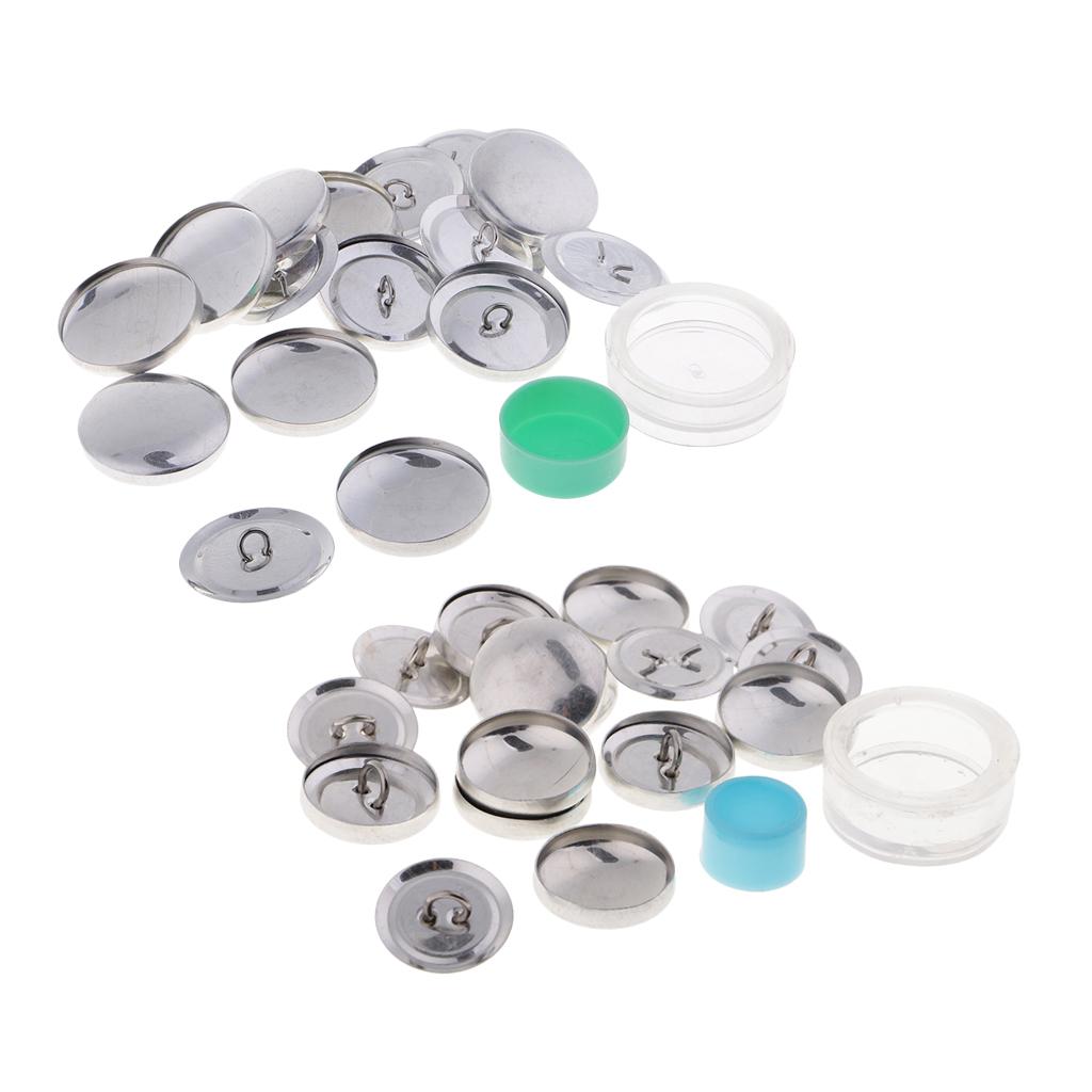 20 Miếng 20 Mm 30 Mm Vòng Kim Loại Phối Nút Lắp Ráp Bộ Dụng Cụ Tự Làm Túi Vải Khóa Bộ Dụng Cụ Báo Chí nút Vải