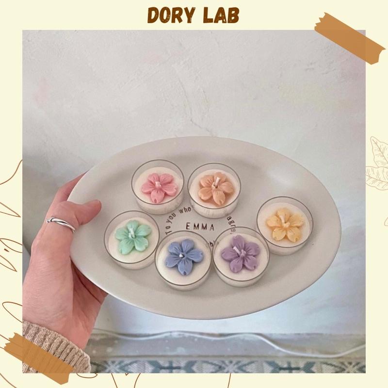 Nến Thơm Tealight Mini Hoa Anh Đào Ngũ Sắc - Dory Lab