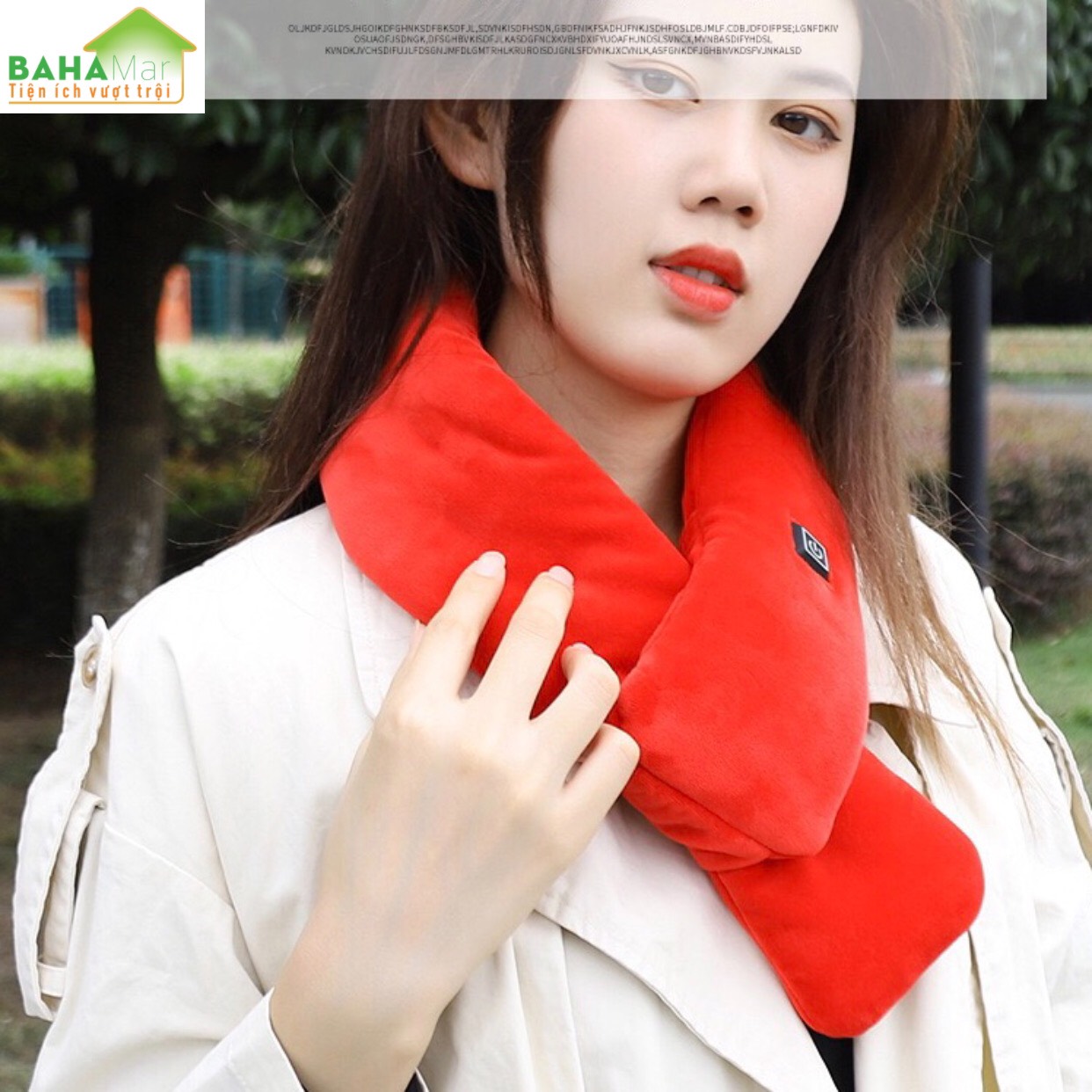 KHĂN QUÀNG CỔ THÔNG MINH LÀM NÓNG BẰNG NHIỆT "BAHAMAR" làm nóng giữ ấm cổ, cơ thể để giảm mệt mỏi. Có 3 chế độ làm nóng, kiểm soát nhiệt độ thông minh