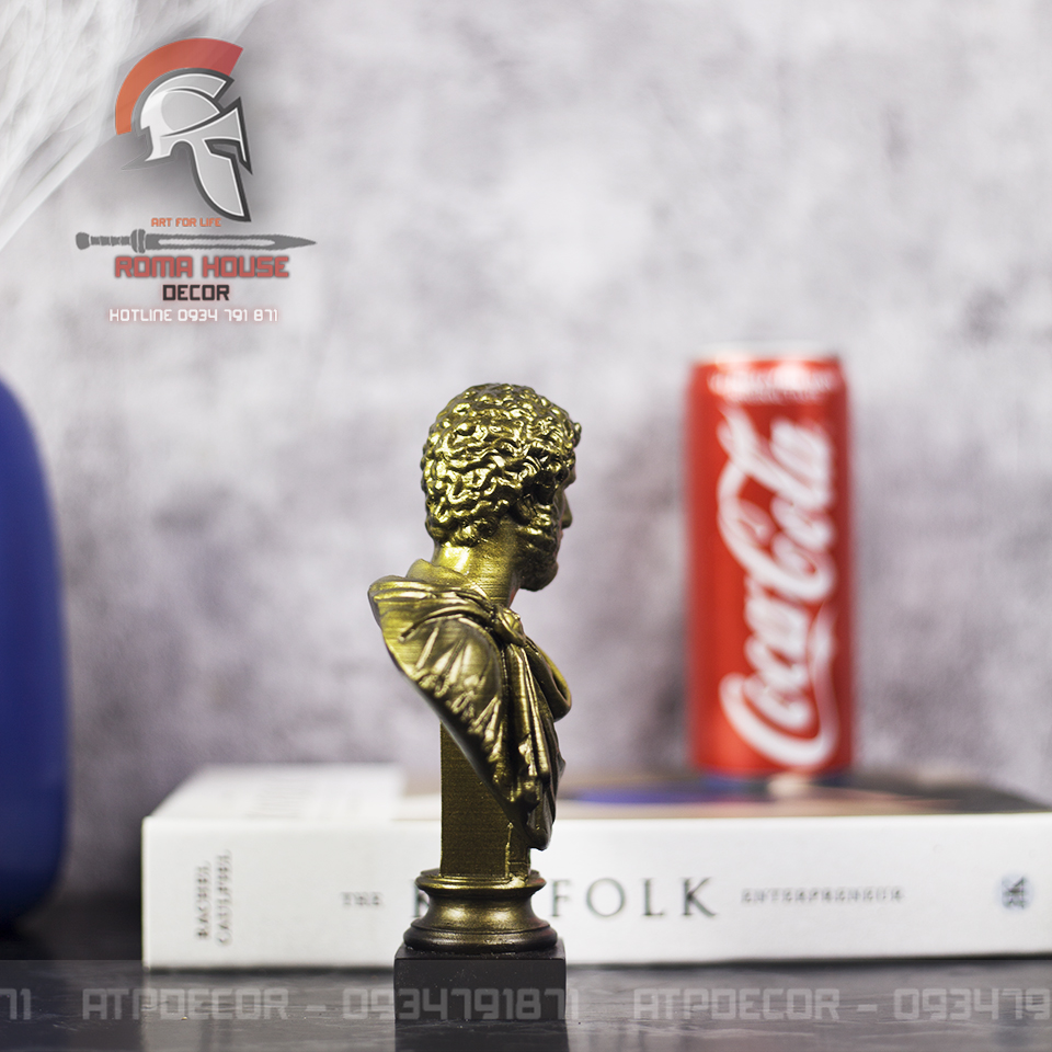 Tượng hoàng đế La mã  Antoninus Pius cao 15cm