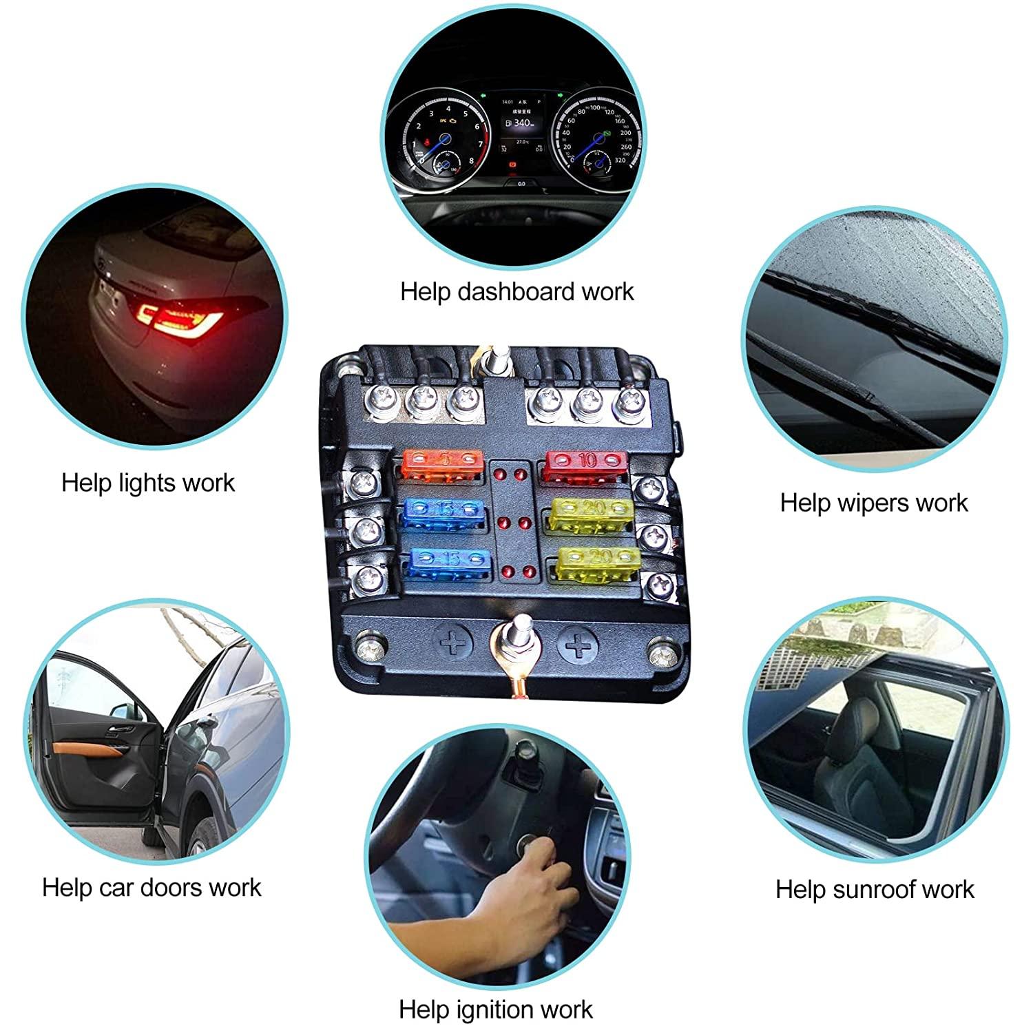 Cầu chì xe 100 cái - cho cầu chì xe hơi/xe tải/rv/xe tải/xe máy