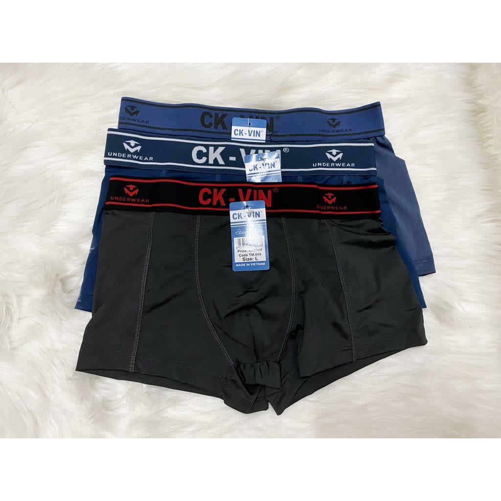 Quần lót-Quần sịp nam boxer cao cấp thun lạnh co dãn 4 chiều kiểu quần lót đùi nam lưng to nam tính lịch lãm