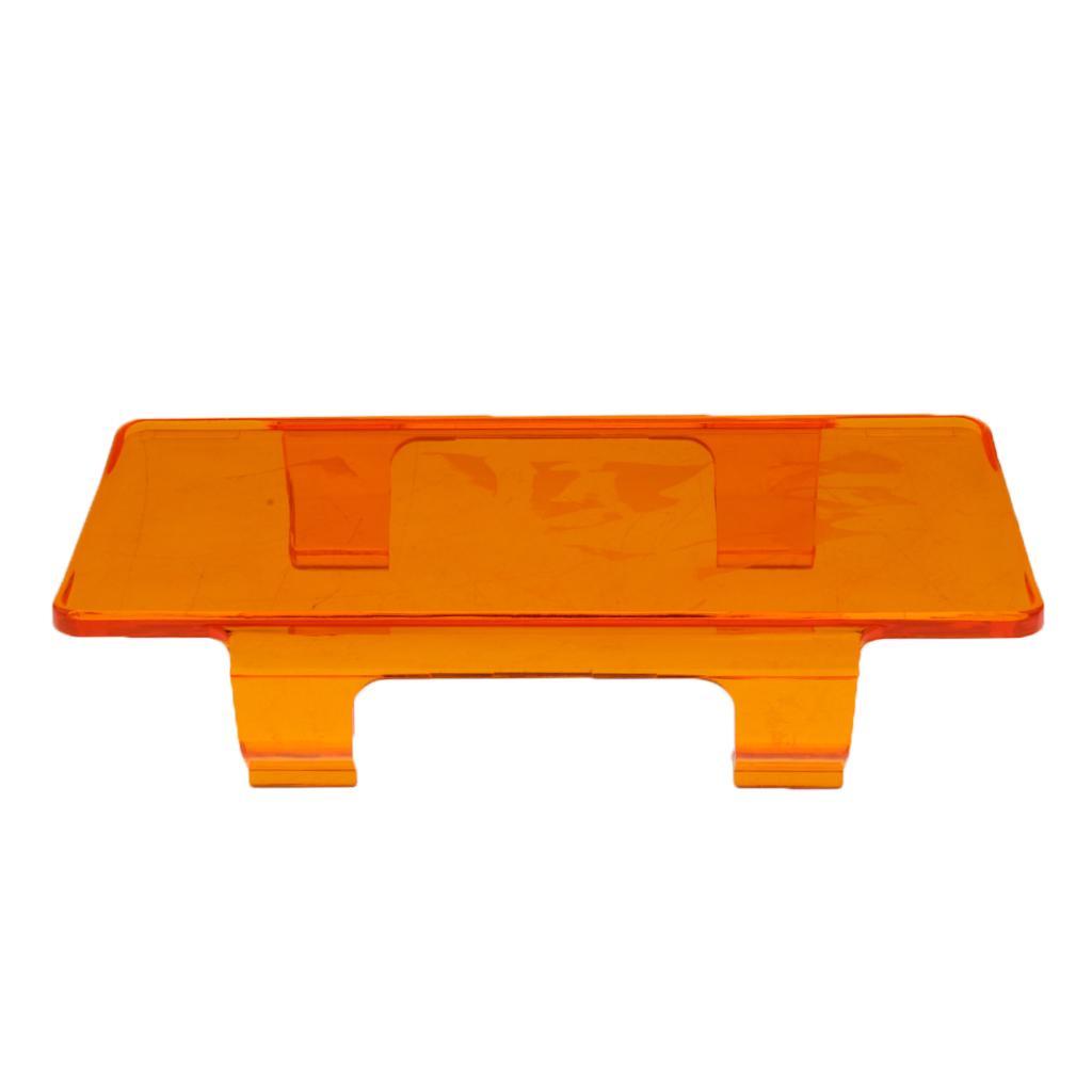 2xCar SUV Lens Cover Snap Housing for Straight Curved LED Light Amber