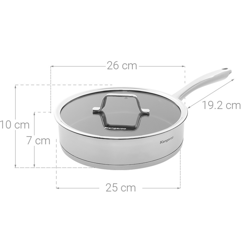 Chảo inox Kangaroo chống dính KG01F1