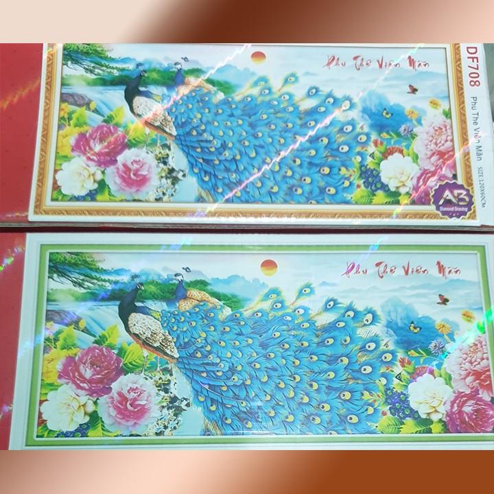 Tranh đá công xanh phu thê viên mãn DF708 - kích thước: 120 * 60cm.
