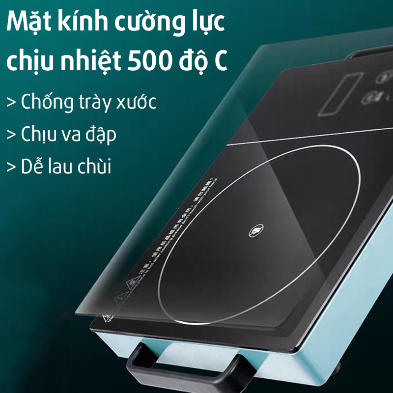 Bêp Hồng Ngoại Đơn Bếp Điện Hồng Ngoại Không Kén Nồi Điều Khiển Cảm Ứng Công Suất 2200W