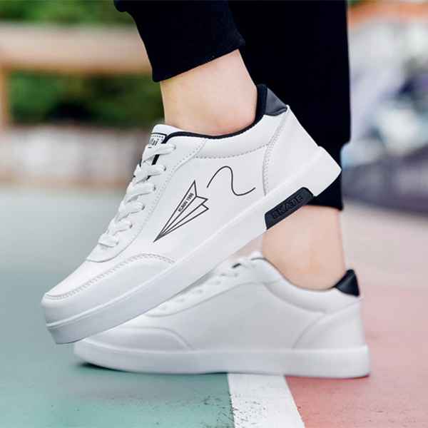 Giày sneaker hàn quốc, thể thao nam trắng, giày nam đen trắng trẻ trung BELIFA STORE mã CDT