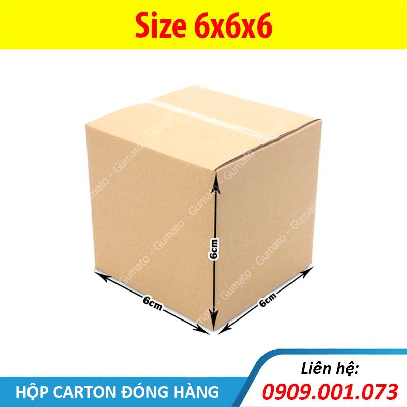 Hộp giấy P1 size 6x6x6 cm, thùng carton gói hàng Everest