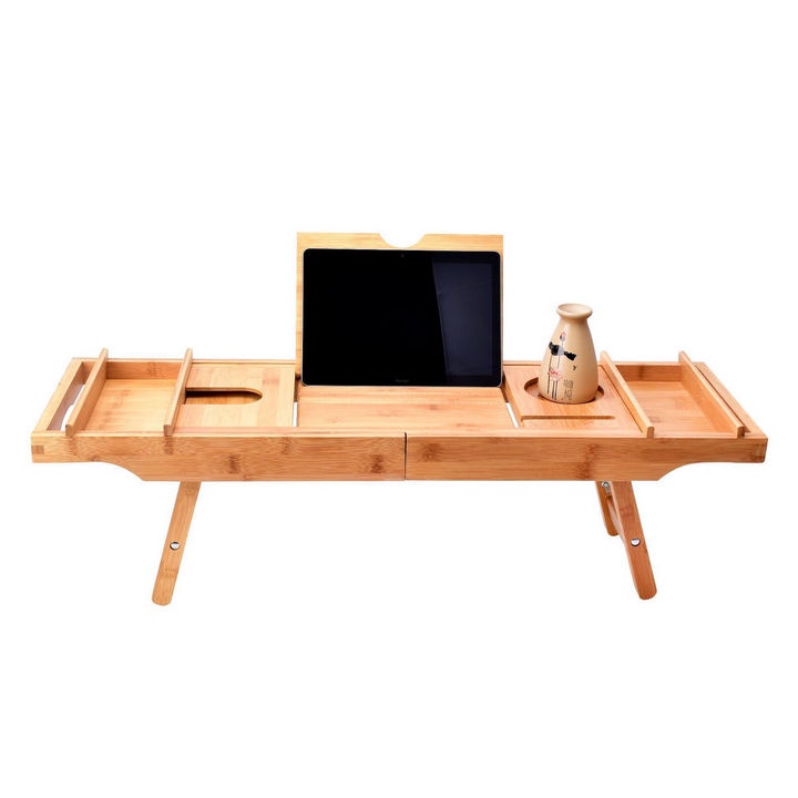 Bàn kê laptop Bàn Học Bàn Ăn Xếp Natural Wood Rượu Vang, Home Spa, BedTime