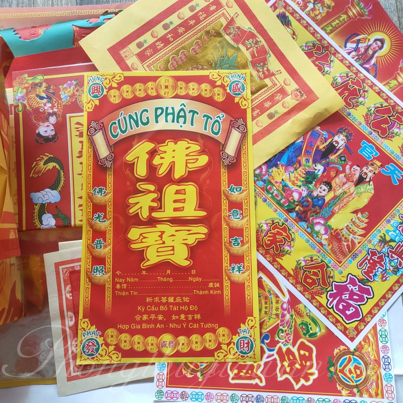 Bộ giấy cúng Phật Tổ thờ cúng