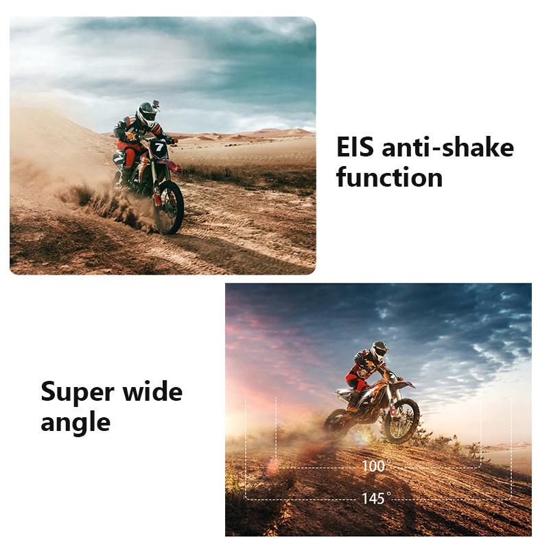 Máy ảnh hành động V8 4K 60pfs IP68 Waterproof WiFi Camera Zoom điều khiển điều khiển EIS Máy ảnh xe máy xe máy Mũ bảo hiểm xe máy