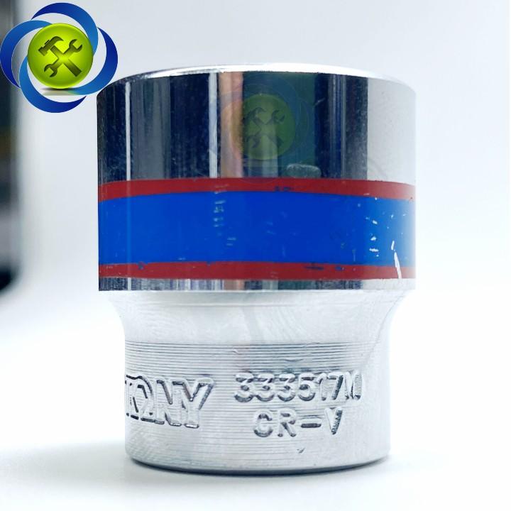 Tuýp 3/8 inch 17mm 6 cạnh màu trắng loại ngắn Kingtony 333517M