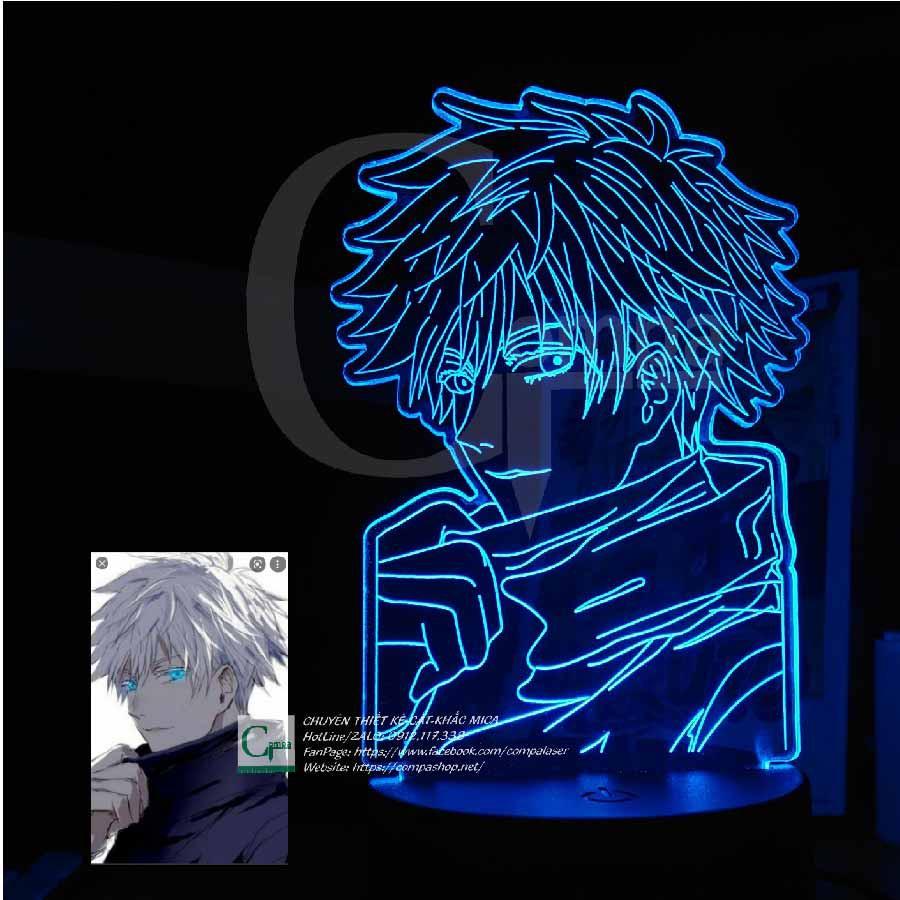 Đèn Ngủ ANIME LED 3D Jujutsu Kaisen Satoru Gojo Type 24 AJKN0124 16 màu tùy chỉnh COMPASHOP