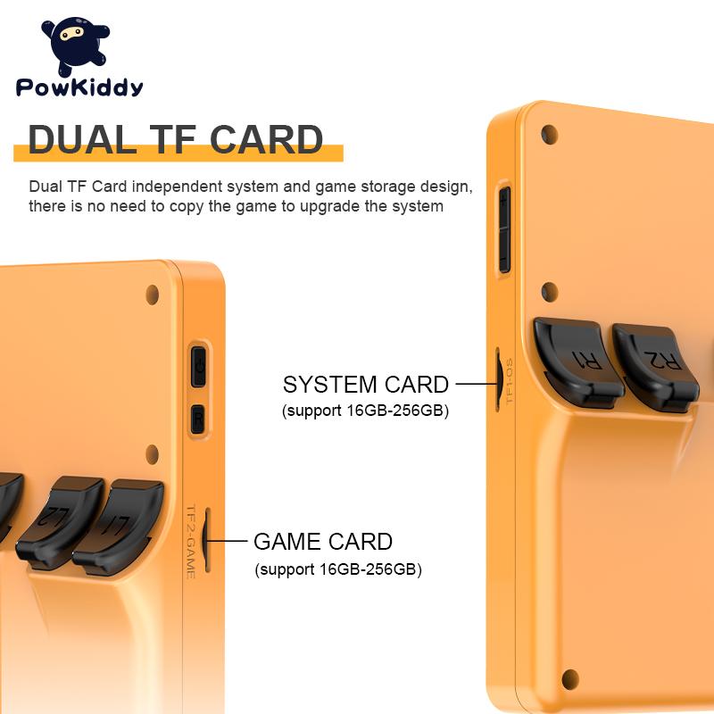 POWKIDDY Mới RGB20S Máy chơi game cầm tay Retro Hệ thống nguồn mở RK3326 Màn hình IPS 3,5 inch 4:3 Quà tặng cho trẻ em Màu sắc: Đen 128G