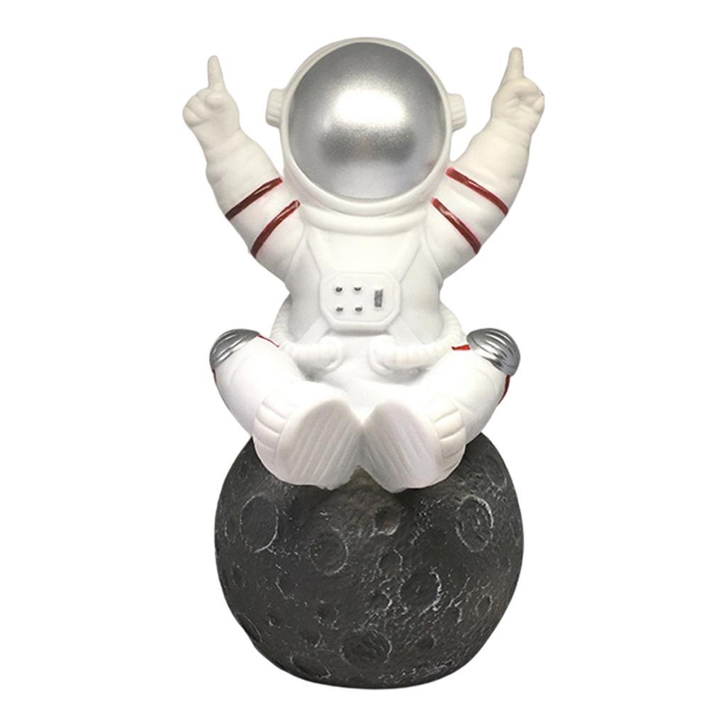 Astronaut Shape Bluetooth Portable Speaker with Mic FM TF Card USB  golden