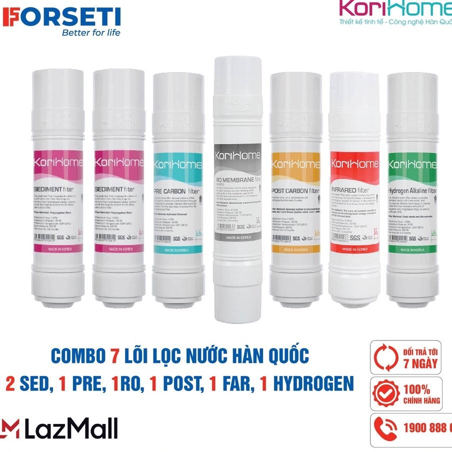 Combo 7 lõi lọc nước Korihome hàng chính hãng dùng cho máy lọc nước Korihome WPK-906