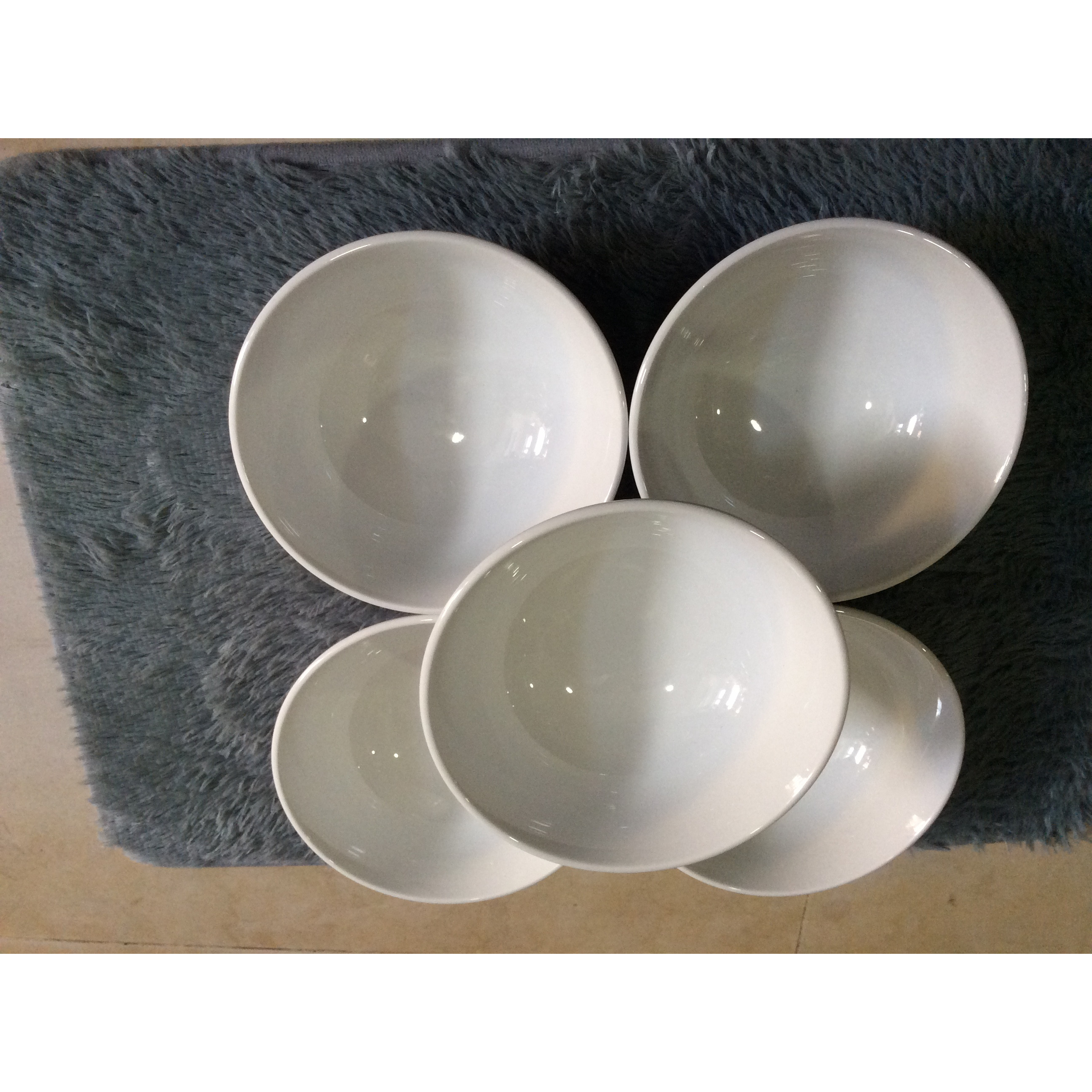 Combo 5 tô sứ trắng đường kính 17cm
