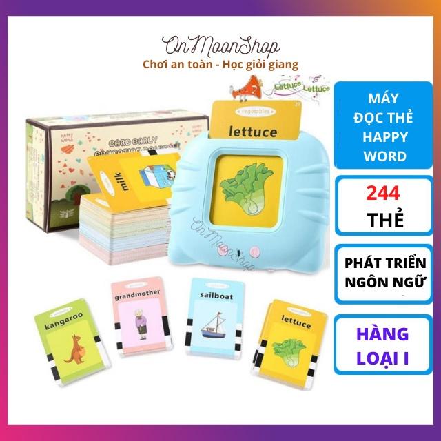 Máy đọc thẻ flashcard tiếng anh hình con mèo phát âm chuẩn, máy đọc từ vựng tiếng anh 224 từ giáo dục sớm Montessori