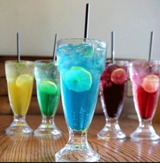 Ly Thủy Tinh Soda Sọc Ngắn 310ml | Thủy Tinh Cao Cấp