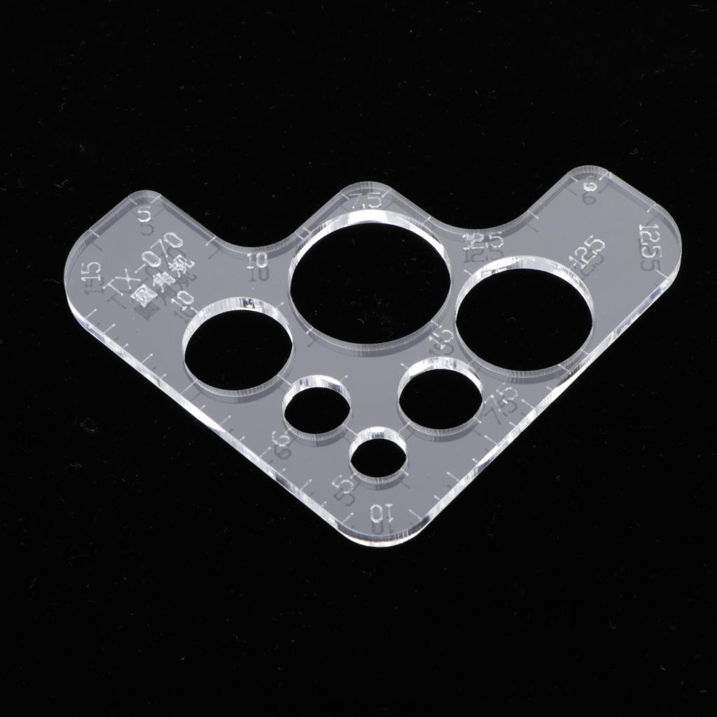 Clear Acrylic Leather Craft DIY Wallet &  Pattern Template Tools