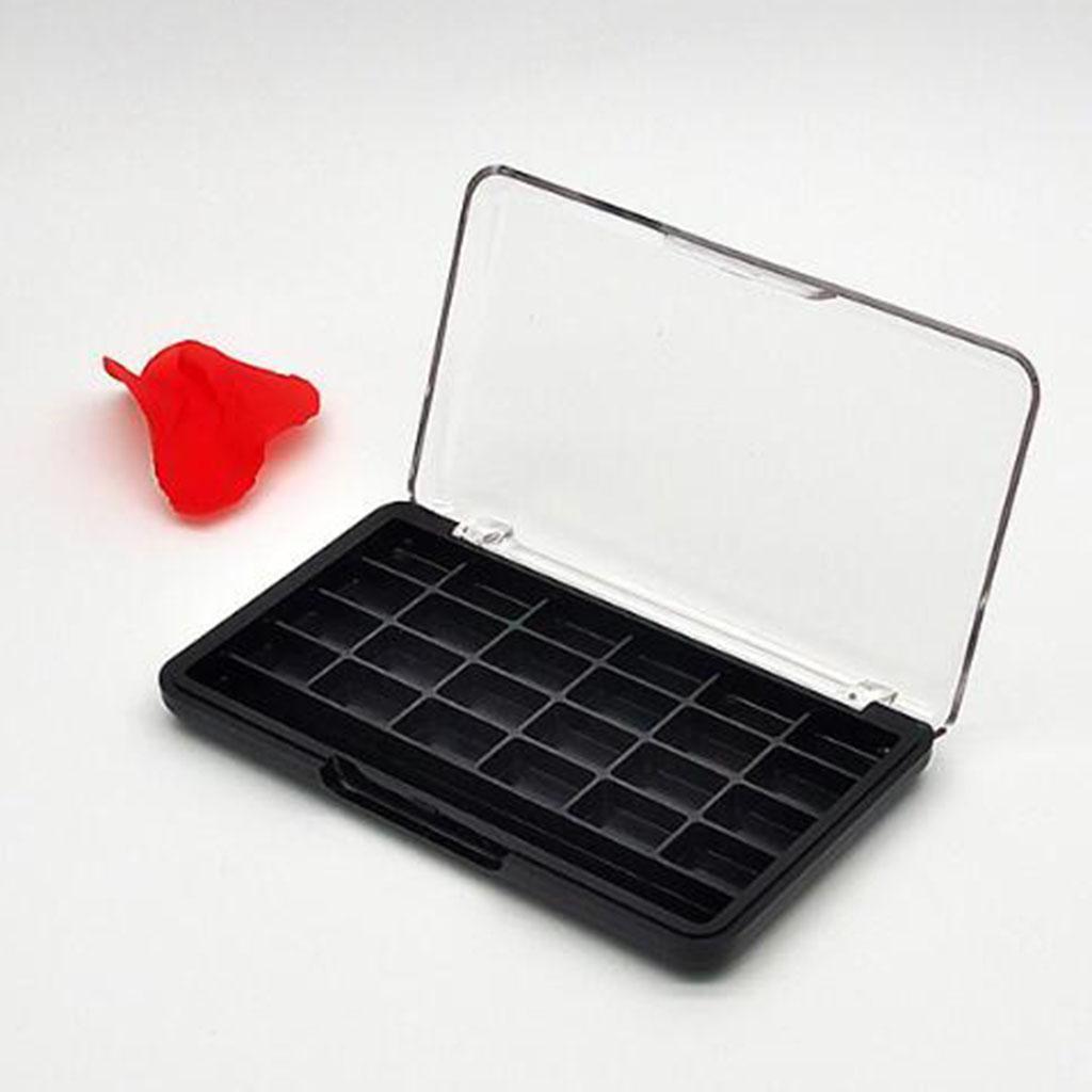 2 Packs 24 Slots Plastic Eyeshadow Palette Powder Bronzer Organizer Holder Case