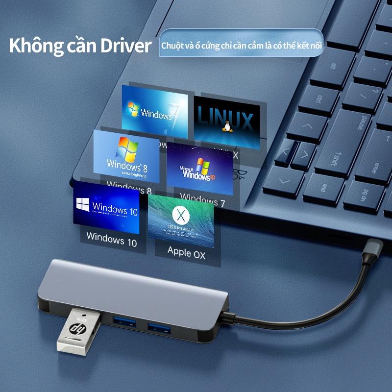 Thiết bị kết nối đa cổng cắm hub 4 trong 1 thích hợp cho Apple Macbook USB 4KHDMI Cổng kết nối đa năng Truyền tốc độ cao