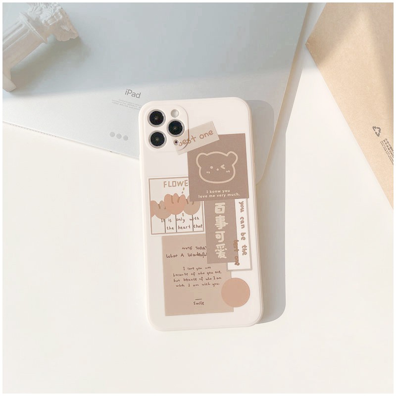 Ốp Lưng Cạnh Vuông Gấu Best One Dành Cho iPhone 6 / 6 Plus / 7 / 7 Plus / 8 / 8 Plus / X / Xs / Xs Max / 11 / 11 Pro / 11 Pro Max / 12 / 12 Pro / 12 Pro Max